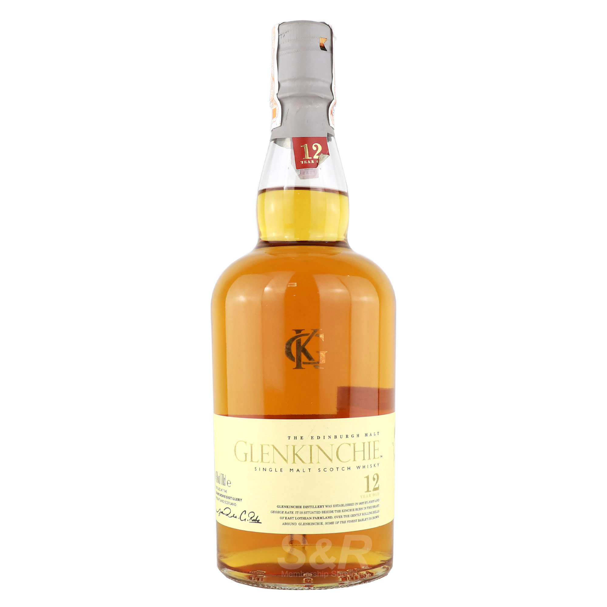 Glenkinchie Single Malt Scotch Whisky 12YO 700mL